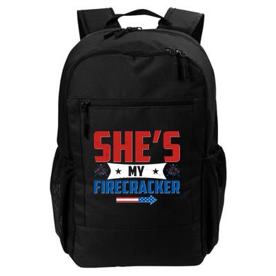 4th of July She's My Firecracker Matching Shirt Daily Commute Backpack
