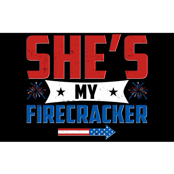 4th of July She's My Firecracker Matching Shirt Bumper Sticker