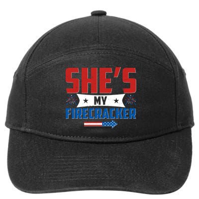4th of July She's My Firecracker Matching Shirt 7-Panel Snapback Hat