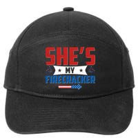 4th of July She's My Firecracker Matching Shirt 7-Panel Snapback Hat