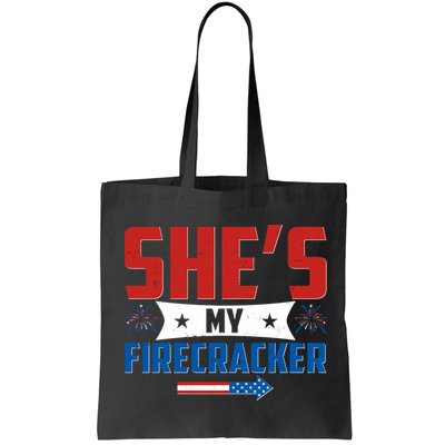 4th of July She's My Firecracker Matching Shirt Bag