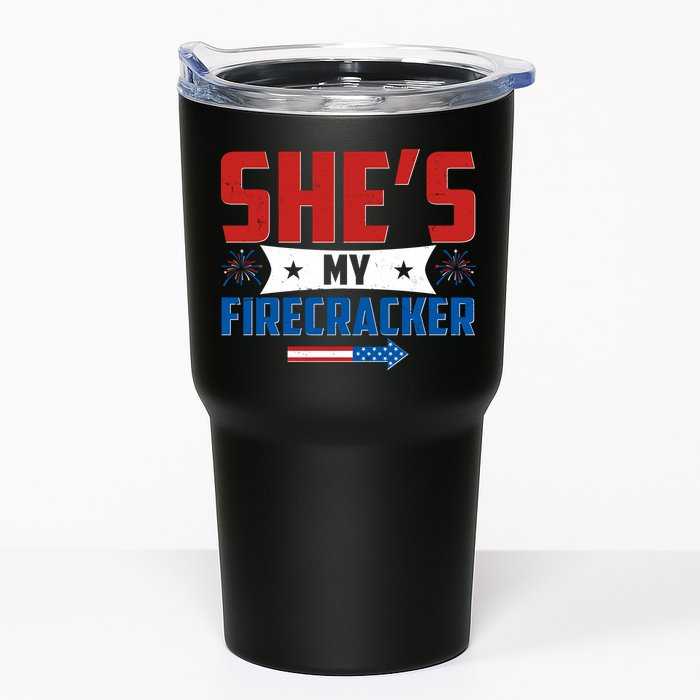 4th of July She's My Firecracker Matching Shirt Tumbler