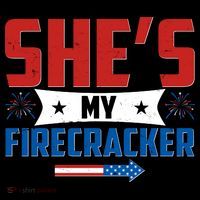 4th of July She's My Firecracker Matching Shirt Youth Performance Sprint T-Shirt