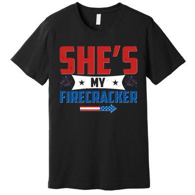 4th of July She's My Firecracker Matching Shirt Premium T-Shirt