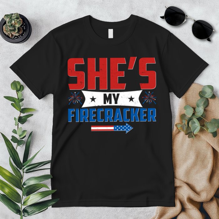 4th of July She's My Firecracker Matching Shirt Premium T-Shirt