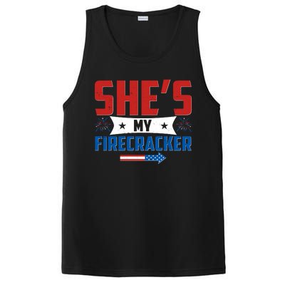 4th of July She's My Firecracker Matching Shirt PosiCharge Competitor Tank