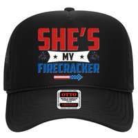 4th of July She's My Firecracker Matching Shirt Trucker Hat