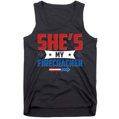 4th of July She's My Firecracker Matching Shirt Tank Top