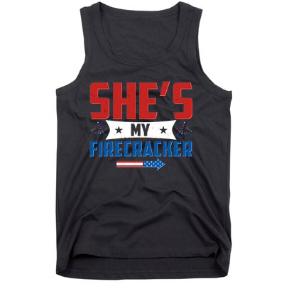 4th of July She's My Firecracker Matching Shirt Tank Top