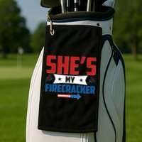 4th of July She's My Firecracker Matching Shirt Golf Towel