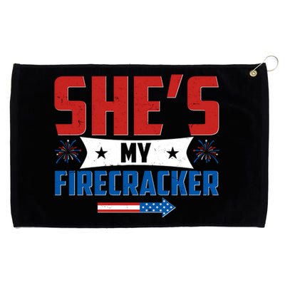 4th of July She's My Firecracker Matching Shirt Grommeted Golf Towel