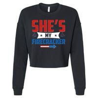 4th of July She's My Firecracker Matching Shirt Cropped Pullover Crew