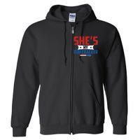 4th of July She's My Firecracker Matching Shirt Full Zip Hoodie