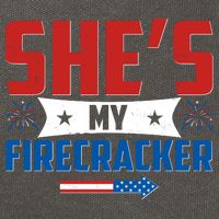 4th of July She's My Firecracker Matching Shirt Cotton Canvas Backpack