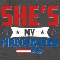 4th of July She's My Firecracker Matching Shirt Vector Backpack