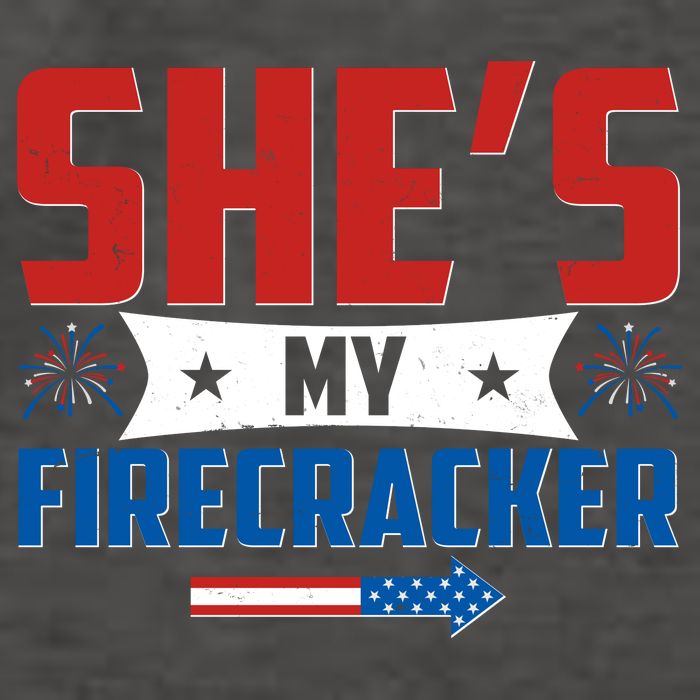 4th of July She's My Firecracker Matching Shirt Vector Backpack