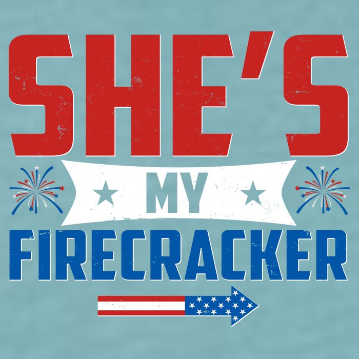 4th of July She's My Firecracker Matching Shirt Sueded Cloud Jersey T-Shirt