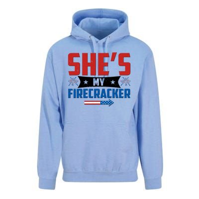 4th of July She's My Firecracker Matching Shirt Unisex Surf Hoodie