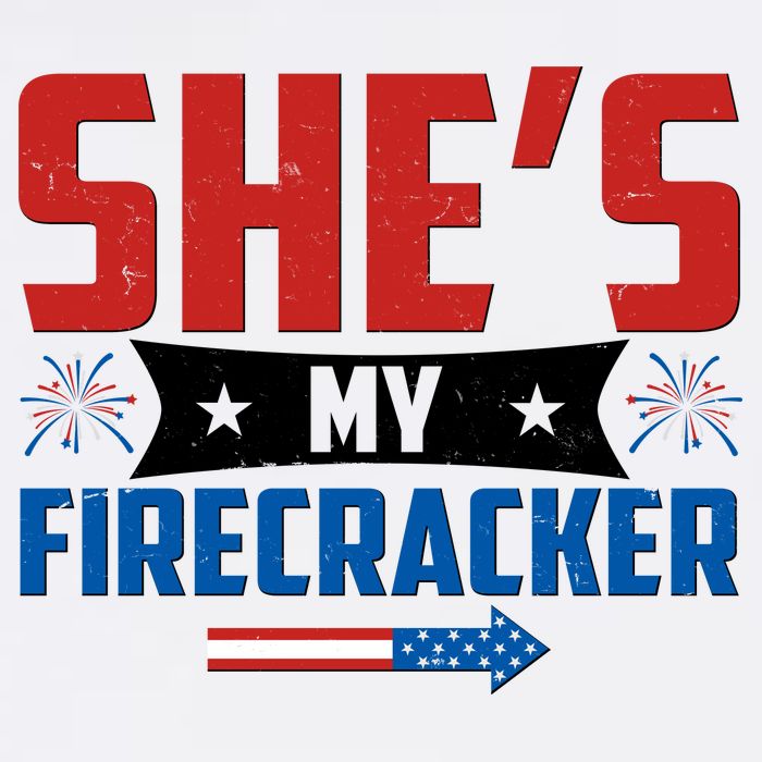 4th of July She's My Firecracker Matching Shirt Garment-Dyed Sweatshirt