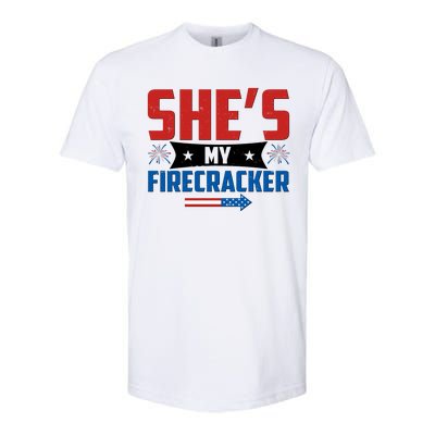 4th of July She's My Firecracker Matching Shirt Softstyle CVC T-Shirt