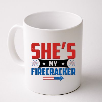 4th of July She's My Firecracker Matching Shirt Coffee Mug