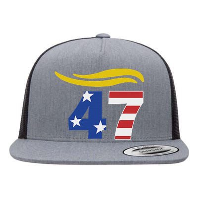 47 Trump Hair Flat Bill Trucker Hat