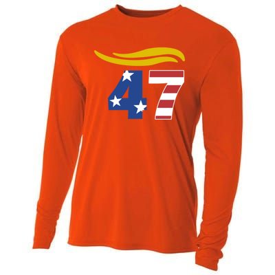 47 Trump Hair Meaningful Gift Cooling Performance Long Sleeve Crew