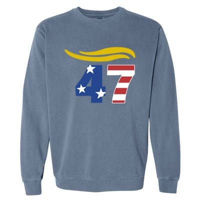 47 Trump Hair Meaningful Gift Garment-Dyed Sweatshirt