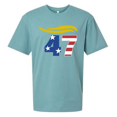 47 Trump Hair Meaningful Gift Sueded Cloud Jersey T-Shirt