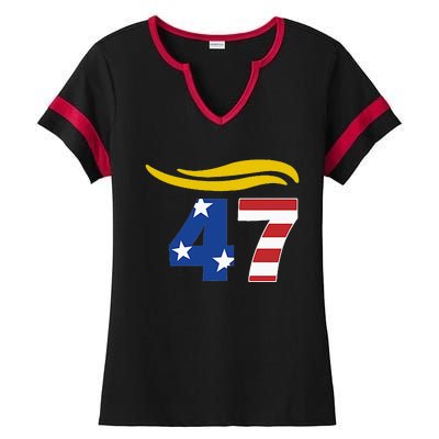 47 Trump Hair Ladies Halftime Notch Neck Tee