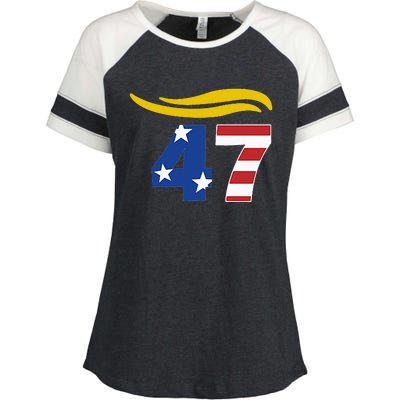 47 Trump Hair Enza Ladies Jersey Colorblock Tee