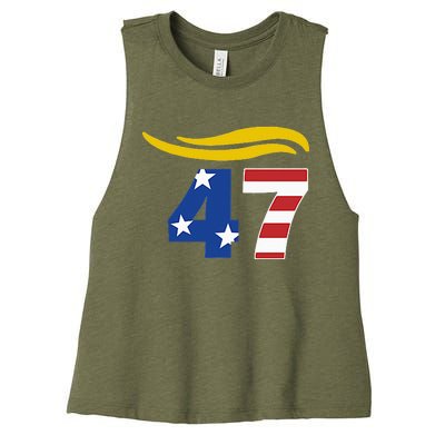 47 Trump Hair Women's Racerback Cropped Tank