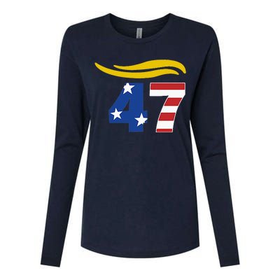 47 Trump Hair Womens Cotton Relaxed Long Sleeve T-Shirt