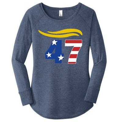 47 Trump Hair Women's Perfect Tri Tunic Long Sleeve Shirt