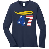 47 Trump Hair Ladies Long Sleeve Shirt