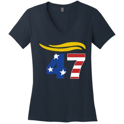 47 Trump Hair Women's V-Neck T-Shirt