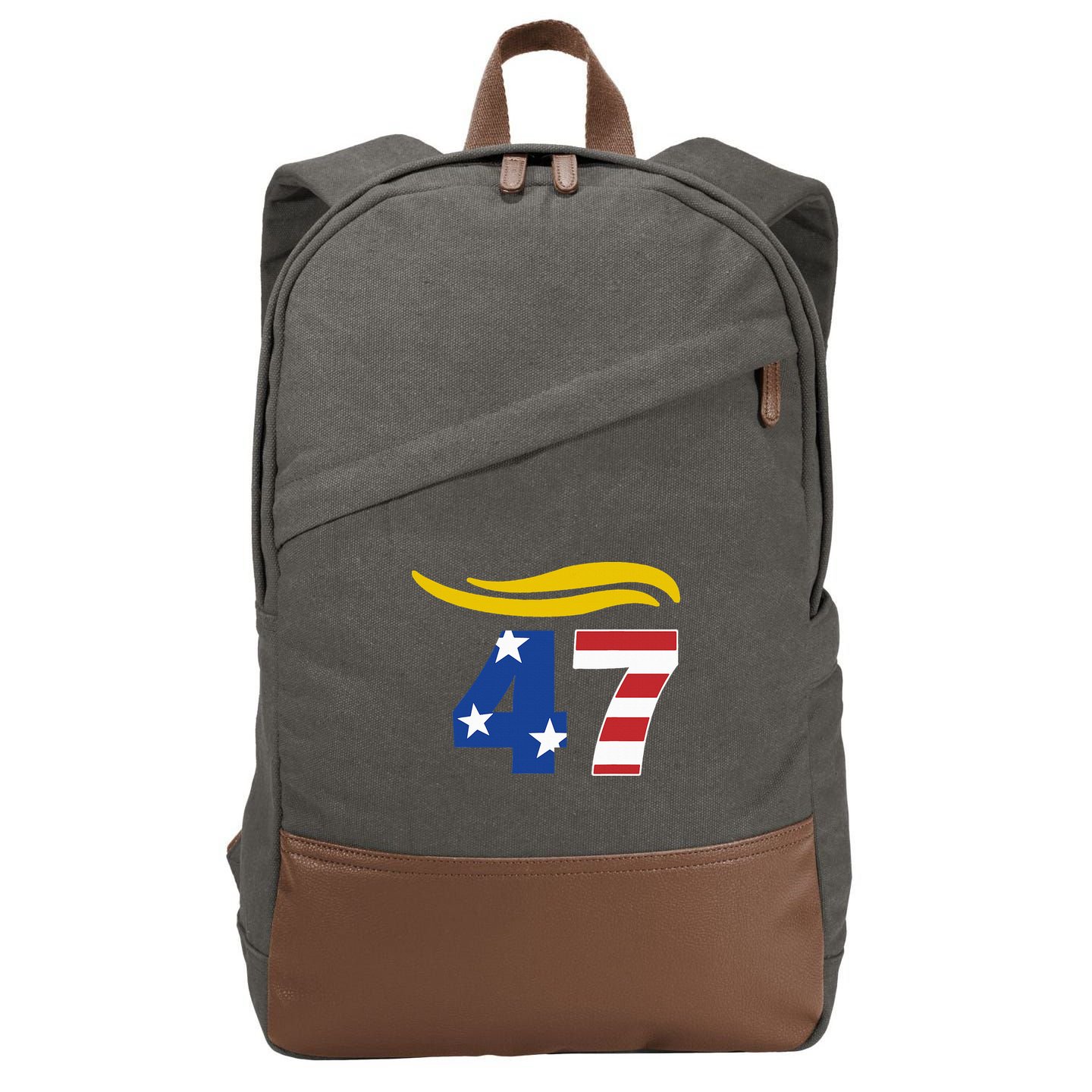 47 Trump Hair Cotton Canvas Backpack