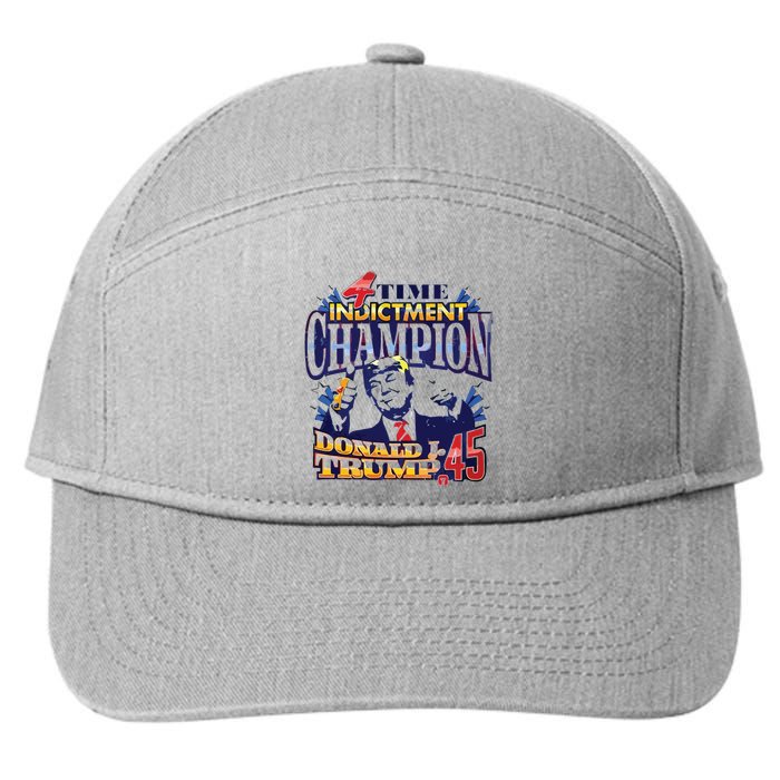 4 Time Indictment Champion Donald Trump 45 7-Panel Snapback Hat