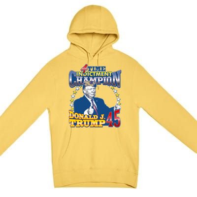 4 Time Indictment Champion Donald Trump 45 Premium Pullover Hoodie