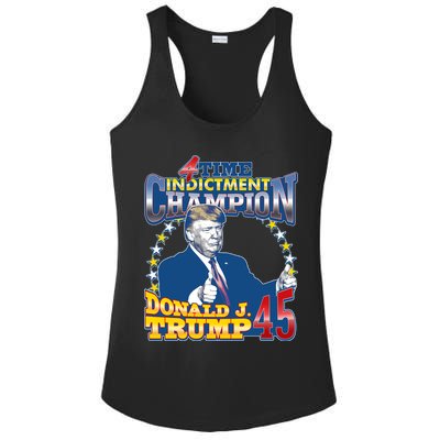 4 Time Indictment Champion Donald Trump 45 Ladies PosiCharge Competitor Racerback Tank