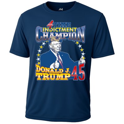 4 Time Indictment Champion Donald Trump 45 Cooling Performance Crew T-Shirt