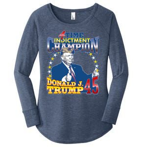 4 Time Indictment Champion Donald Trump 45 Women's Perfect Tri Tunic Long Sleeve Shirt