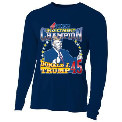 4 Time Indictment Champion Donald Trump 45 Cooling Performance Long Sleeve Crew