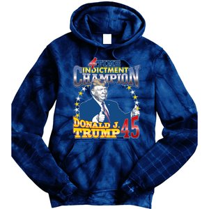 4 Time Indictment Champion Donald Trump 45 Tie Dye Hoodie