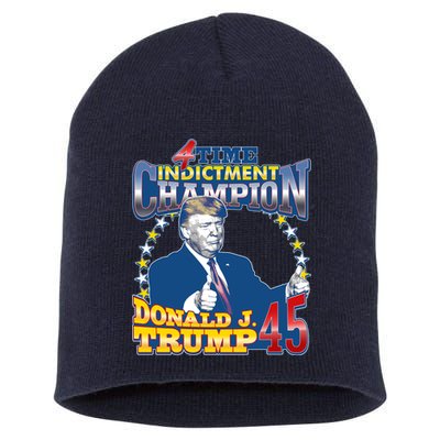 4 Time Indictment Champion Donald Trump 45 Short Acrylic Beanie