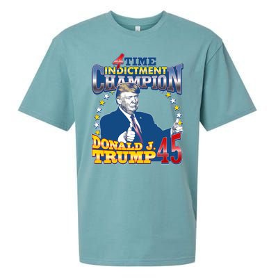 4 Time Indictment Champion Donald Trump 45 Sueded Cloud Jersey T-Shirt