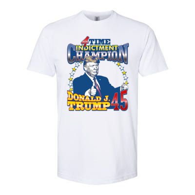 4 Time Indictment Champion Donald Trump 45 Softstyle CVC T-Shirt