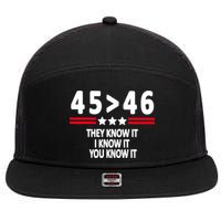 4546 They Know It I Know It You Know It Premium 7 Panel Mesh Trucker Snapback Hat