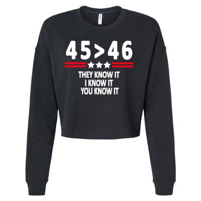 4546 They Know It I Know It You Know It Premium Cropped Pullover Crew
