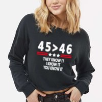 4546 They Know It I Know It You Know It Premium Cropped Pullover Crew